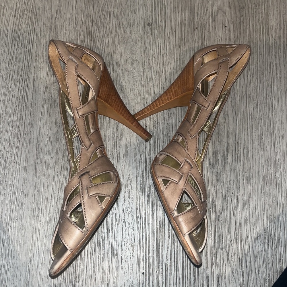 Prada Shoes | Prada Cutout Open Toe Heels | Color - Picture 5 of 9